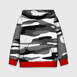 Толстовка-худи детская Камуфляж Sabaton без лого, цвет: 3D-красный