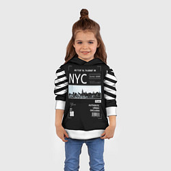 Толстовка-худи детская Off-White: NYC, цвет: 3D-белый — фото 2