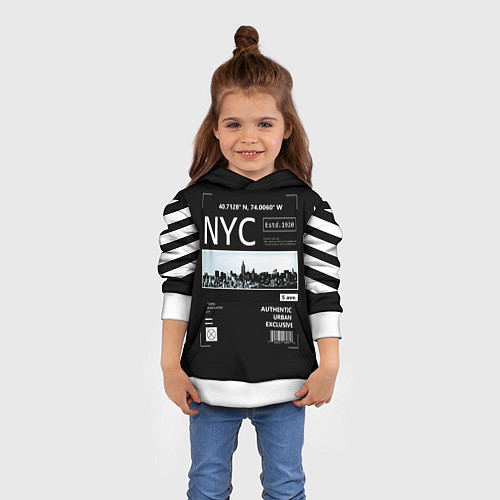 Детская толстовка Off-White: NYC / 3D-Белый – фото 4