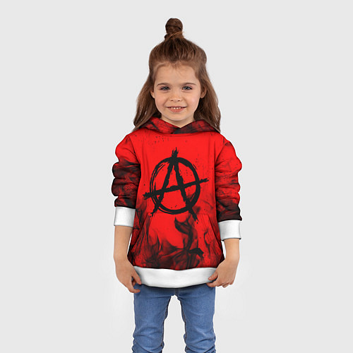 Детская толстовка АНАРХИЯ / 3D-Белый – фото 4