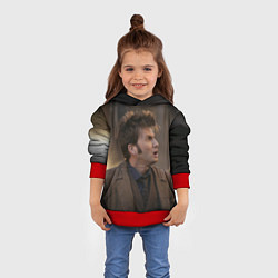 Толстовка-худи детская 10th DOCTOR WHO, цвет: 3D-красный — фото 2