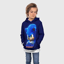 Толстовка-худи детская SONIC, цвет: 3D-белый — фото 2