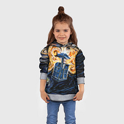 Толстовка-худи детская Van Gogh Tardis, цвет: 3D-меланж — фото 2