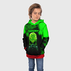 Толстовка-худи детская Пандемия, цвет: 3D-красный — фото 2