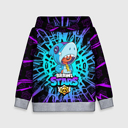 Толстовка-худи детская BRAWL STARS LEON SHARK, цвет: 3D-меланж