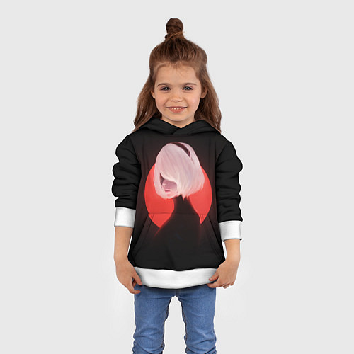 Детская толстовка 2b Nier Black / 3D-Белый – фото 4