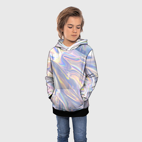 Детская толстовка Фольга / 3D-Черный – фото 3