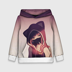 Толстовка-худи детская Аниме, цвет: 3D-белый