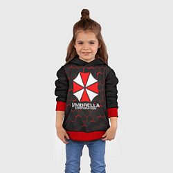 Толстовка-худи детская UMBRELLA CORP, цвет: 3D-красный — фото 2