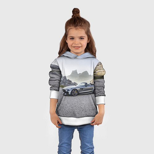 Детская толстовка Mercedes V8 Biturbo / 3D-Белый – фото 4