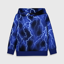 Толстовка-худи детская МОЛНИЯ NEON, цвет: 3D-синий