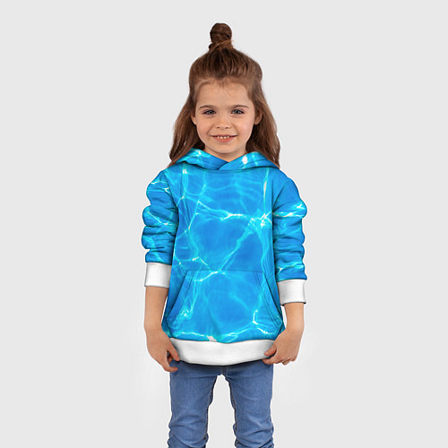 Детская толстовка Вода / 3D-Белый – фото 4