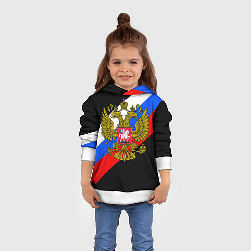 Детская толстовка РОССИЯ / 3D-Белый – фото 4