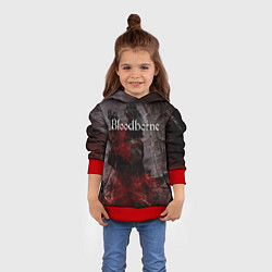 Толстовка-худи детская Bloodborne, цвет: 3D-красный — фото 2
