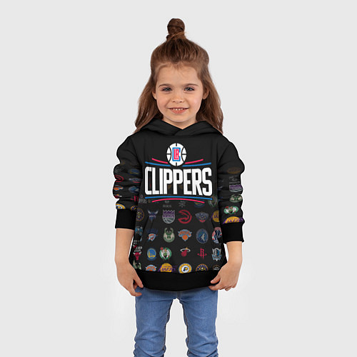 Детская толстовка Los Angeles Clippers 2 / 3D-Черный – фото 4