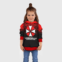 Толстовка-худи детская Umbrella Corporation, цвет: 3D-красный — фото 2