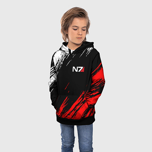 Детская толстовка MASS EFFECT N7 / 3D-Черный – фото 3