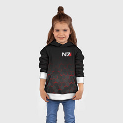 Толстовка-худи детская MASS EFFECT N7, цвет: 3D-белый — фото 2