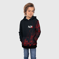 Толстовка-худи детская MASS EFFECT N7, цвет: 3D-черный — фото 2