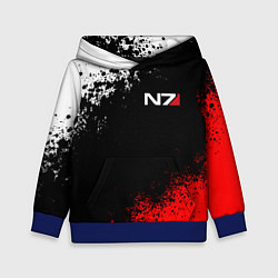 Толстовка-худи детская MASS EFFECT N7, цвет: 3D-синий