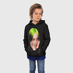 Толстовка-худи детская BILLIE EILISH, цвет: 3D-синий — фото 2