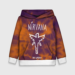 Толстовка-худи детская NIRVANA, цвет: 3D-белый