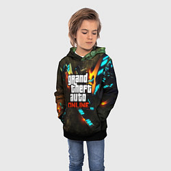 Толстовка-худи детская GTA:Online, цвет: 3D-черный — фото 2
