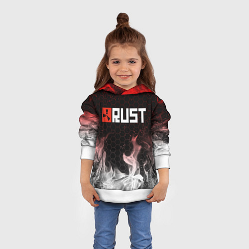 Детская толстовка RUST / 3D-Белый – фото 4