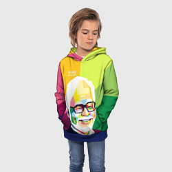 Толстовка-худи детская Hayao Miyazaki, цвет: 3D-синий — фото 2
