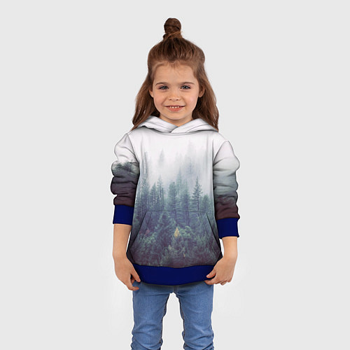 Детская толстовка Сибирский лес / 3D-Синий – фото 4