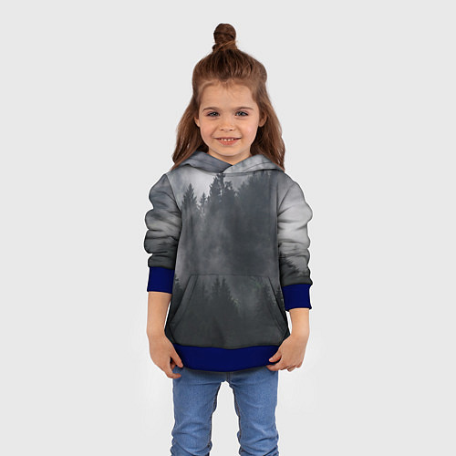 Детская толстовка Лес / 3D-Синий – фото 4