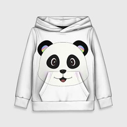 Толстовка-худи детская Panda, цвет: 3D-белый