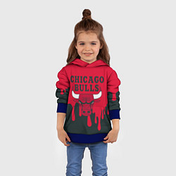 Толстовка-худи детская Chicago Bulls, цвет: 3D-синий — фото 2