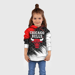 Толстовка-худи детская CHICAGO BULLS, цвет: 3D-белый — фото 2