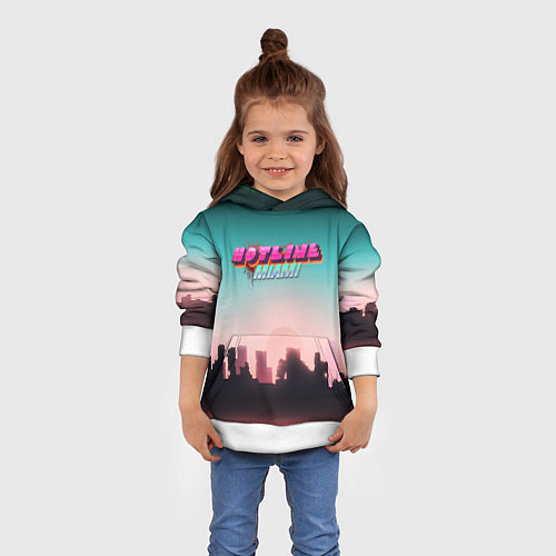 Детская толстовка HOTLINE MIAMI / 3D-Белый – фото 4