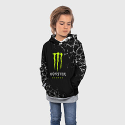 Толстовка-худи детская MONSTER ENERGY, цвет: 3D-меланж — фото 2