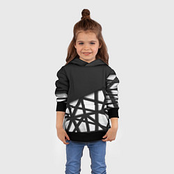 Толстовка-худи детская BLACK GEOMETRY, цвет: 3D-черный — фото 2