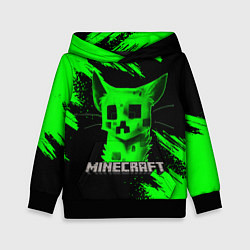 Толстовка-худи детская MINECRAFT CREEPER CAT, цвет: 3D-черный