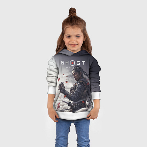 Детская толстовка Ghost of Tsushima / 3D-Белый – фото 4