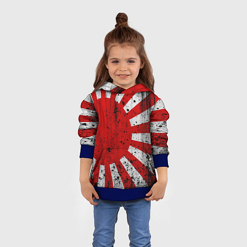 Детская толстовка ЯПОНСКИЙ ФЛАГ / 3D-Синий – фото 4