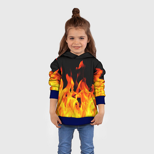 Детская толстовка ОГНЕННЫЙ / 3D-Синий – фото 4