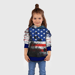 Толстовка-худи детская США, цвет: 3D-синий — фото 2