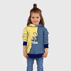 Толстовка-худи детская Fallout logo boy, цвет: 3D-синий — фото 2