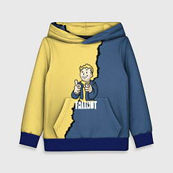 Толстовка-худи детская Fallout logo boy, цвет: 3D-синий
