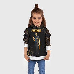 Толстовка-худи детская Gold Midas Fortnite 2, цвет: 3D-белый — фото 2