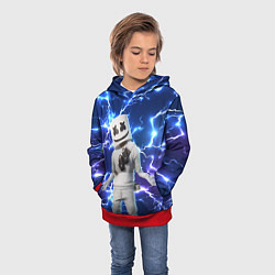 Толстовка-худи детская FORTNITE x MARSHMELLO, цвет: 3D-красный — фото 2