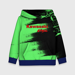 Толстовка-худи детская Kawasaki, цвет: 3D-синий