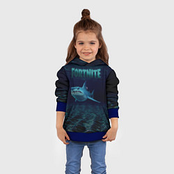 Толстовка-худи детская Loot Shark Fortnite, цвет: 3D-синий — фото 2
