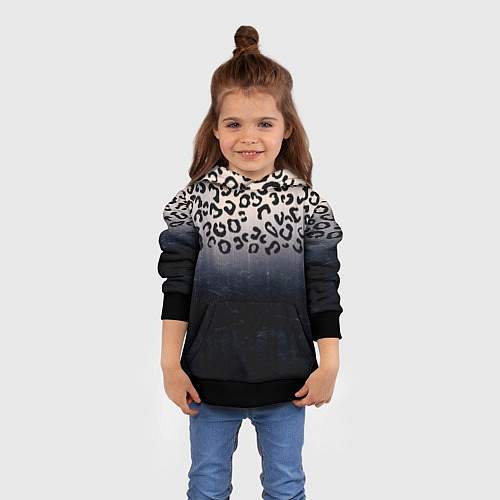 Детская толстовка Животный принт / 3D-Черный – фото 4
