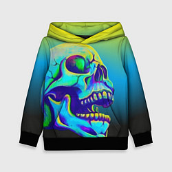 Детская толстовка Neon skull